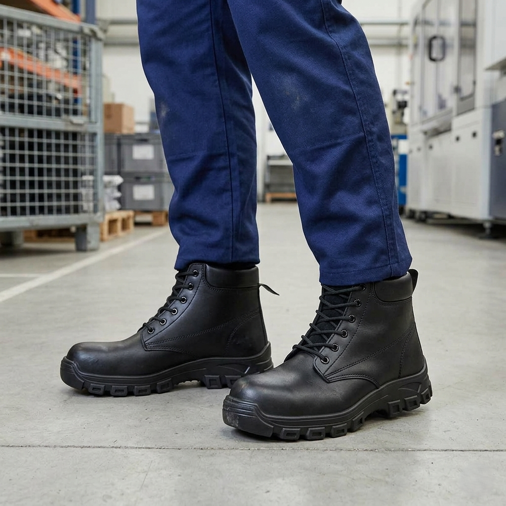 Bota Industrial 402 Ternera Negro Suela PU - Imagen 2