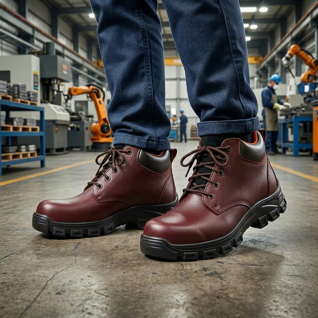 Bota Industrial 407 Ternera Capuchino Suela PU - Imagen 2